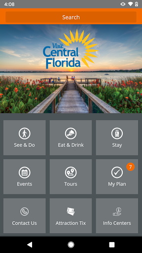 Android application Visit Central Florida screenshort