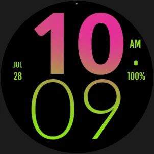 Green Pink Large Watch Face