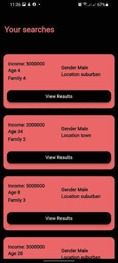 Android application Casandra screenshort