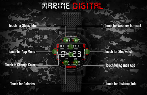 Marine Digital 2 Watch Face Screen 3