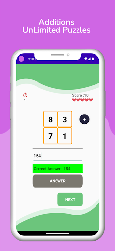 Android application Math Tables 999 screenshort