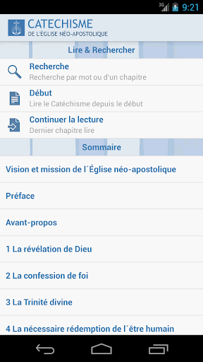 Aperçu de l'application