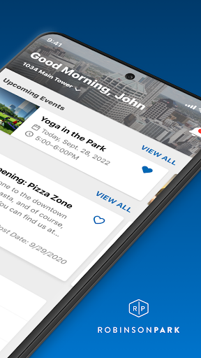 Robinson Park Tenant App Screen 2