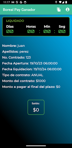 Android application BorealPayGanadores screenshort