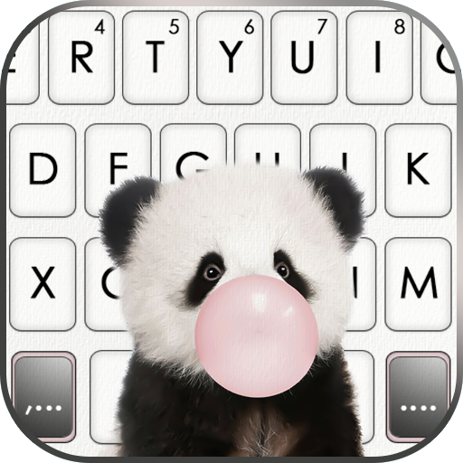 Cute Gum Panda Keyboard Backgr logo