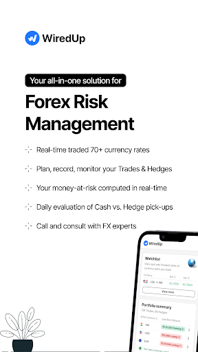 Android application WiredUp: Forex Risk Management screenshort