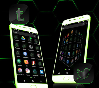 Cool Neon Green Launcher Theme 3.3 APK screenshots 3