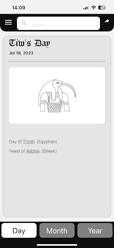 Year and a Day Pagan Calendar Screen 3