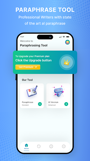 Android application Paraphraser un Texte: Réécrire screenshort
