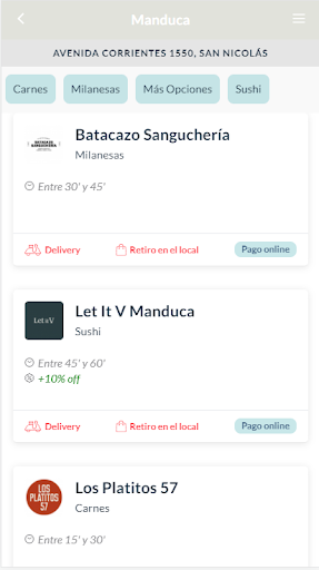 Android application Manduca screenshort