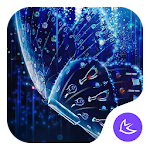 Blue Butterfly-APUS Launcher stylish theme Apk