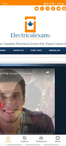 Android application Electrical Exam Courses screenshort