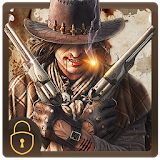Western cowboy gun theme icon