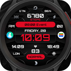 PRADO X165: Digital Watch Face