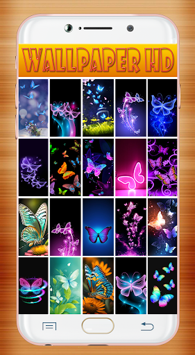 Neon Butterfly Wallpaper Screen 2
