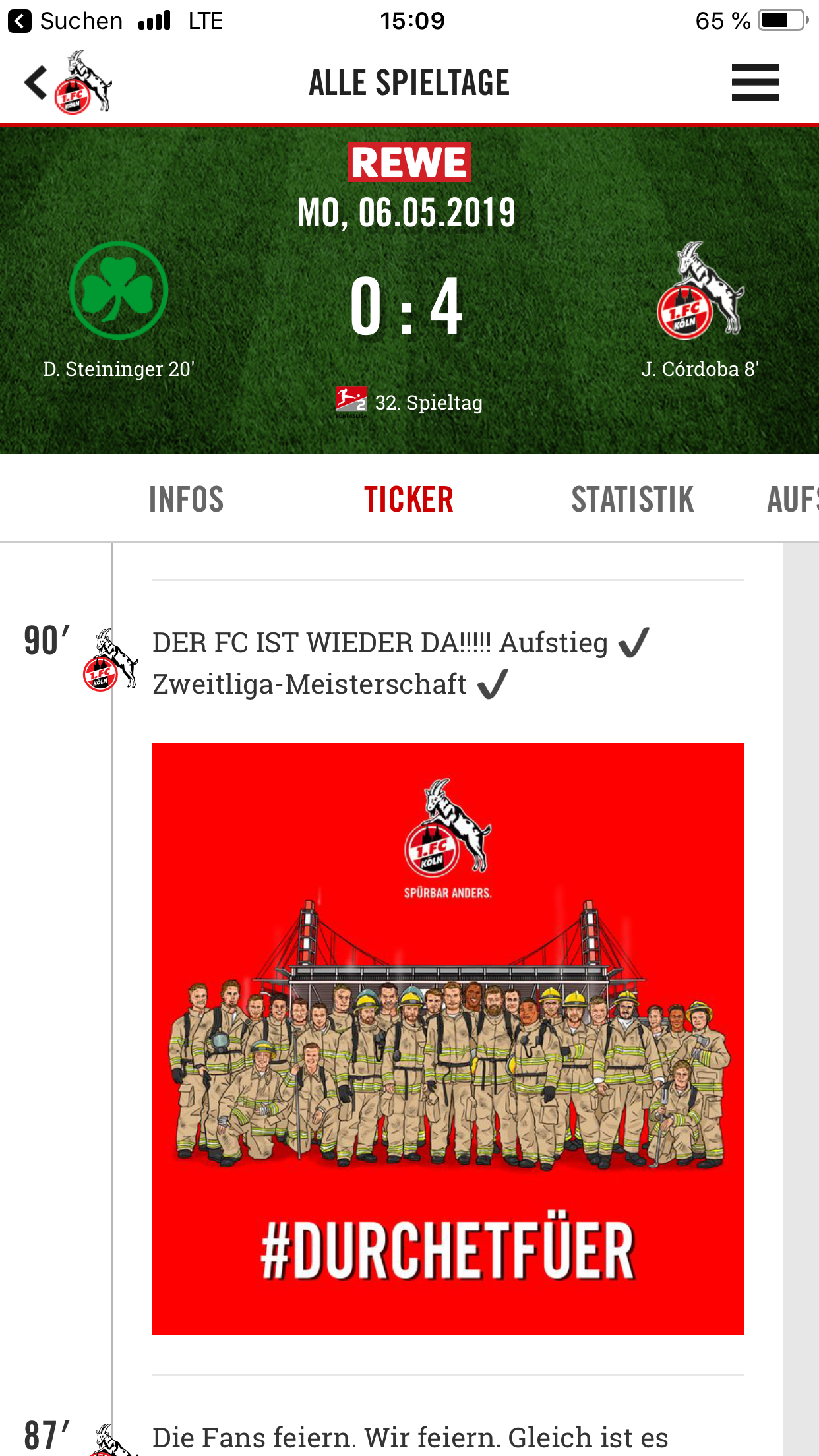 Android application 1. FC Köln App screenshort