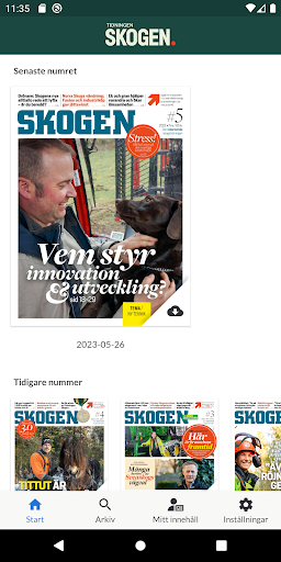 Android application Tidningen Skogen screenshort
