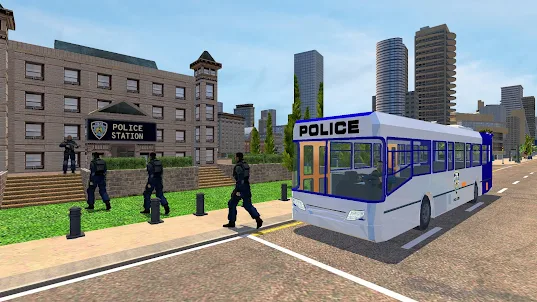 Police Bus Game: US Cops Coach