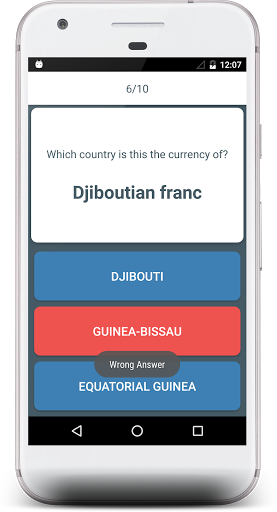 African Countries Capital Quiz Screen 3