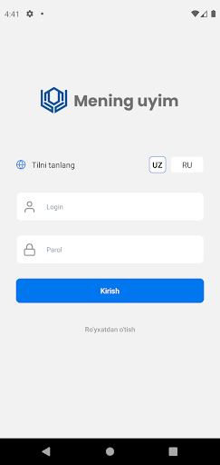 Android application Mening uyim screenshort