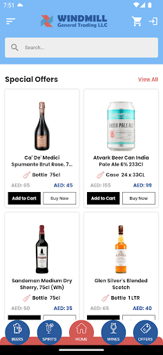 Android application Windmill Cellar Click&Collect screenshort