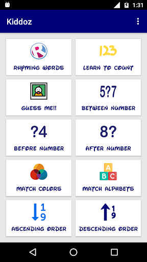 Kiddoz - Learning Activity App Screen 2