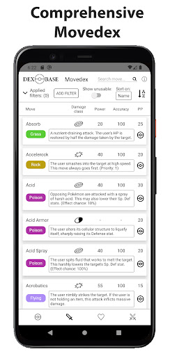 DexBase - Powerful Pokédex Screen 3