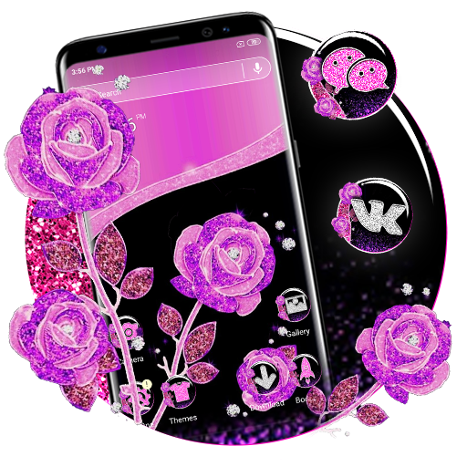Purple Rose Launcher Theme logo