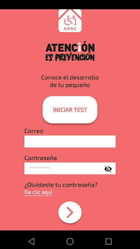 Android application Atención es prevención screenshort