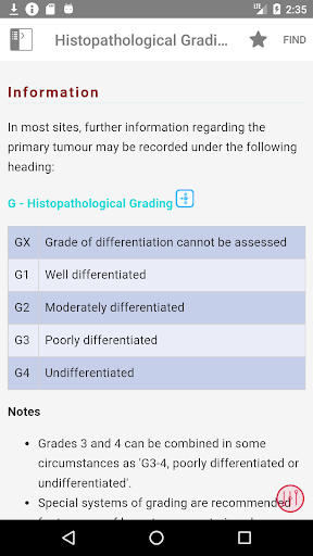 TNM Class - Malignant Tumours Screen 3