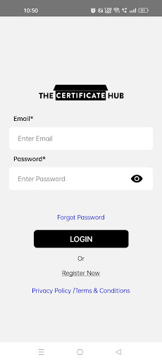 Android application The Certificate Hub(TCH) screenshort