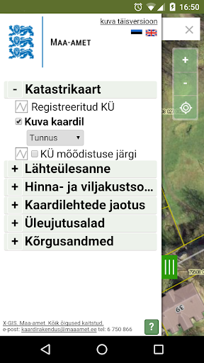 Maa-ameti Kaardirakendus Screen 3