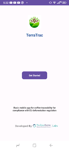 Android application TerraTrac screenshort