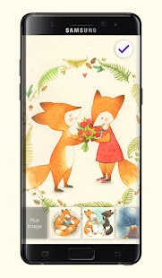 Cute Foxes Drawings Lock Screen(圖2)-速報App