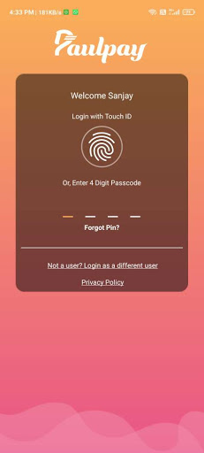 Paulpay Screen 2