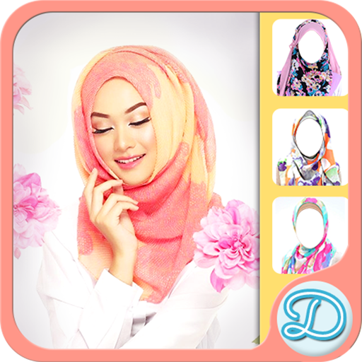 Printed Hijab Style Photo Suit  Icon