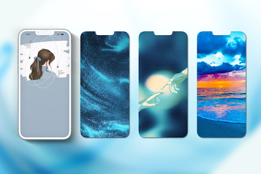 Android application Blue Aesthetic Wallpapers screenshort