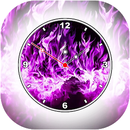 Kuvake-kuva Purple Flame Clock Wallpaper