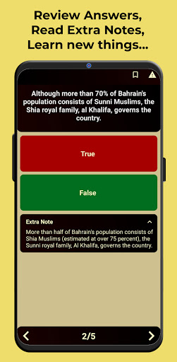 Screenshot of Shia Quiz