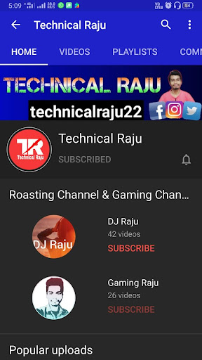 Android application Technical Raju screenshort