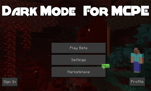 Download Dark Mode Mod For Minecraft Pe Texture Pack Apk Free For Android Apktume Com