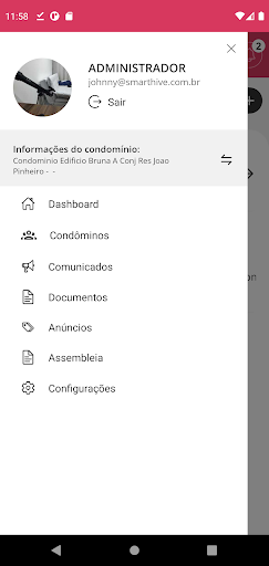 Android application Smarthive Condomínios screenshort
