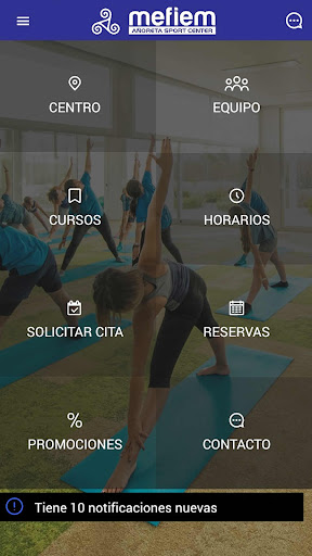 Android application Mefiem Sport Center screenshort
