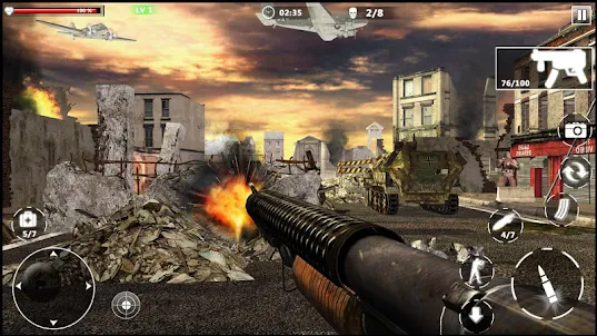 世界大戦の射撃銃ゲーム: バトルロワイヤル銃撃ゲーム