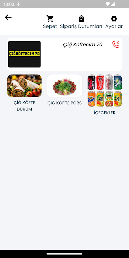 Android application Çiğ Köftecim 70 screenshort