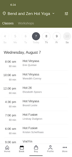 Bend and Zen Hot Yoga Screen 2