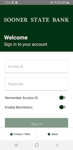 Sooner State Bank Mobile Screen 2