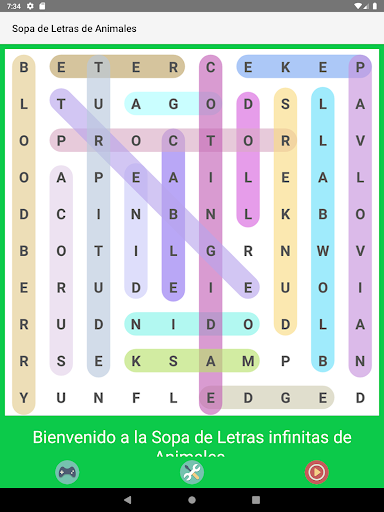 📱 Sopa de Letras de Animales 📱