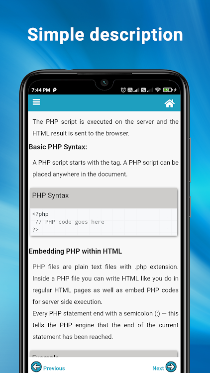 Learn PHP - Example and editor - 1.8 - (Android)