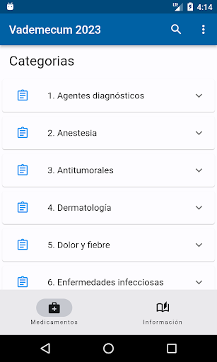 Android application Vademecum 2023 screenshort